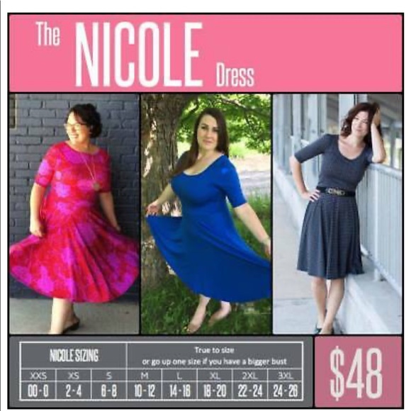 NWOT LulaRoe Nicole Dress - Picture 6 of 6